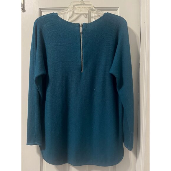 Michael Kors Teal Tunic-length Sweater, Size Medium - Picture 5 of 9